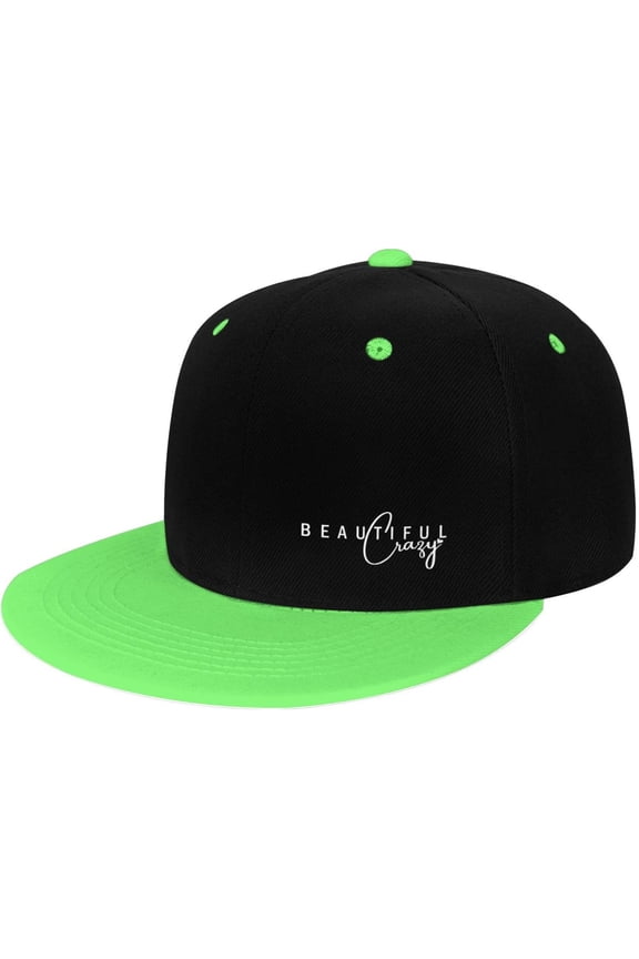 Beautiful Crazy Flat Bill Hats Contrast Hip Hop Baseball Cap Unisex Snapback Rock Caps