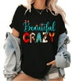 thumbnail image 1 of Beautiful Crazy Western Graphic Tees for Womens Western Short Sleeve Print T Shirt Casual Tops for Daily Outfits Black,L, 1 of 6