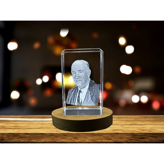 Beautiful Crystal Sculpture Commemorating Aviation Pioneer Igor Sikorsky