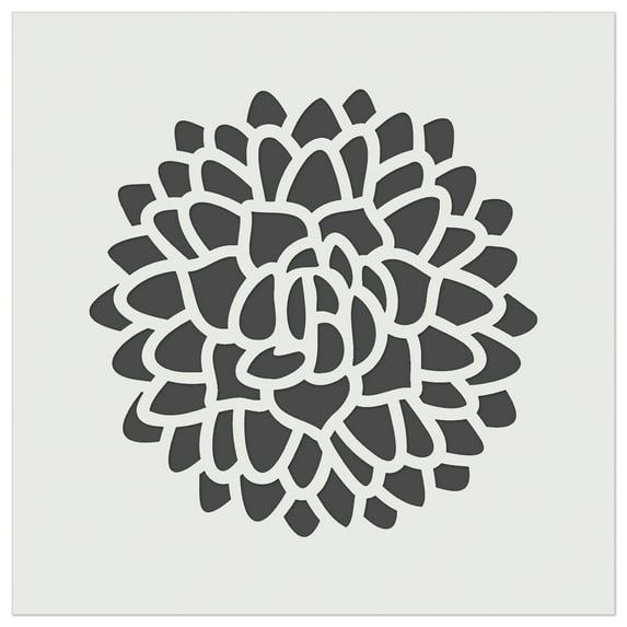 Beautiful Dahlia Flower DIY Cookie Wall Craft Stencil - 3.5 Inch