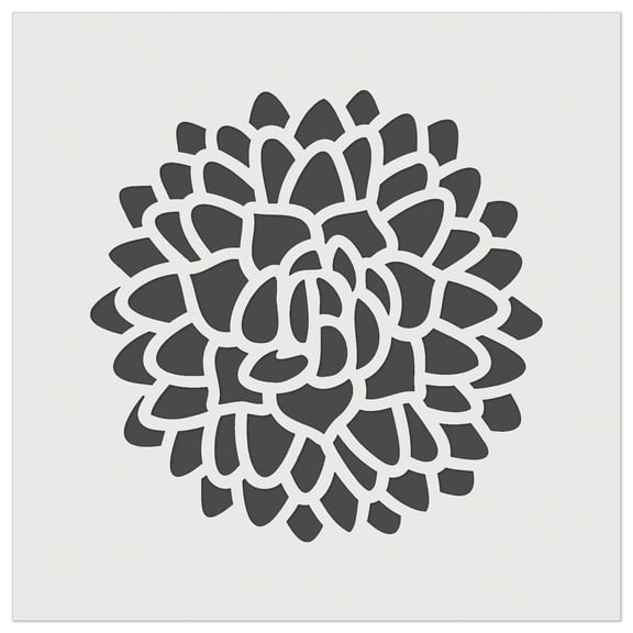Beautiful Dahlia Flower DIY Cookie Wall Craft Stencil - 7.0 Inch