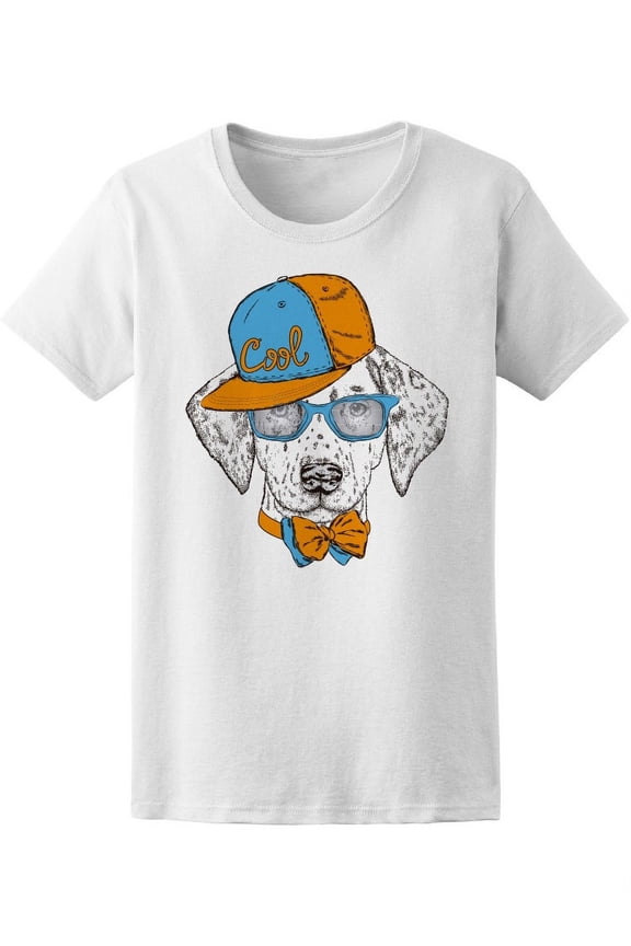 Beautiful Dalmatian Cool Cap T-Shirt Women -Image by Shutterstock, Female Medium