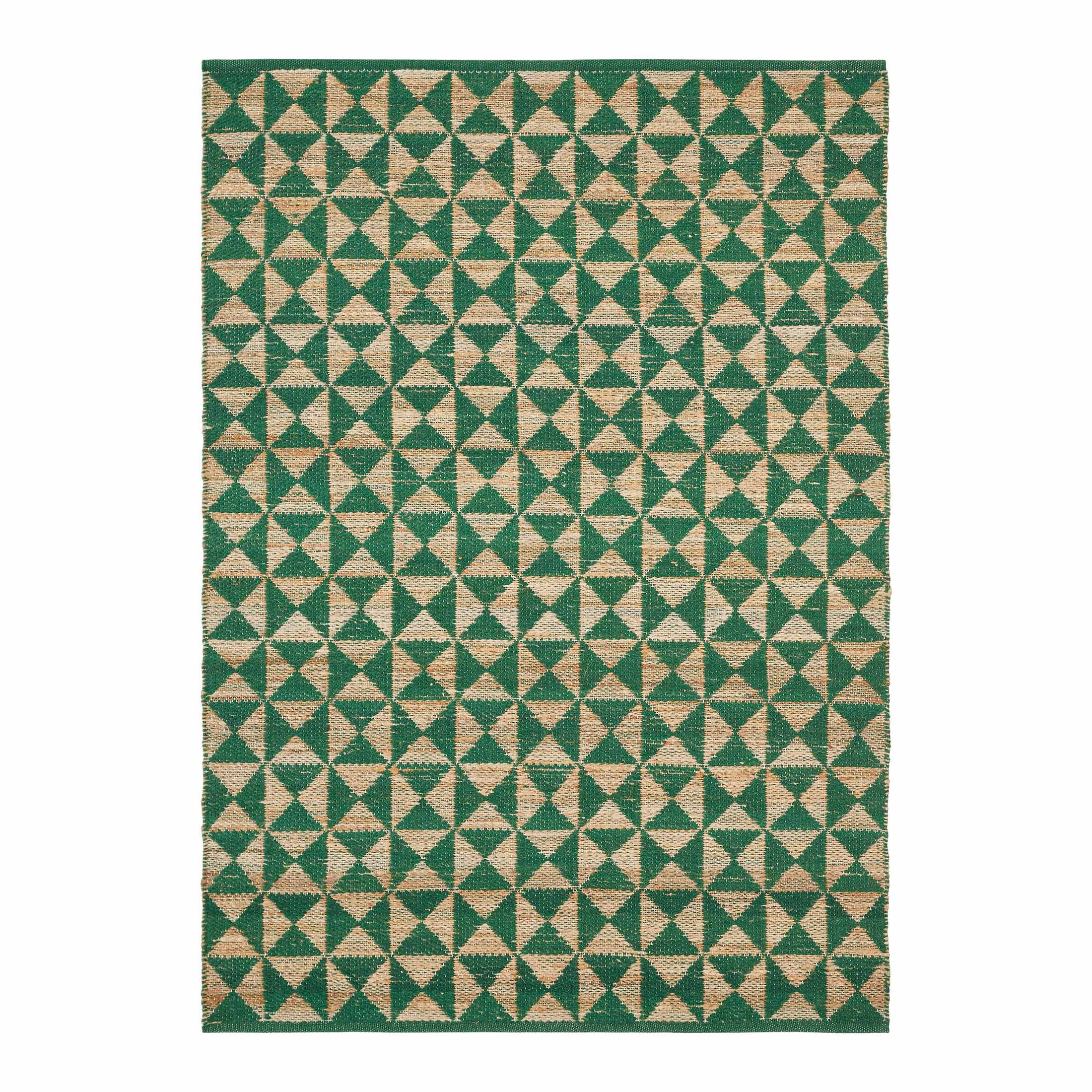 Beautiful Thyme Green Jute Geometric Indoor Area Rug by Drew Barrymore, 5' x 7'