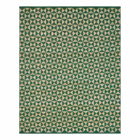 Beautiful Thyme Green Jute Geometric Indoor Area Rug by Drew Barrymore, 8' x 10'