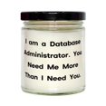 thumbnail image 1 of Beautiful Database Administrator Scent Candle, I am a Database Administrator. You Need Me, Best for Coworkers from Friends, Appreciation, Gifts, DBA, 1 of 1