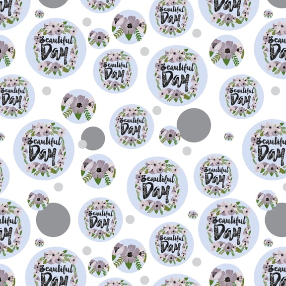 Beautiful Day Flowers Wedding Bridal Shower Premium Gift Wrap Wrapping Paper Roll