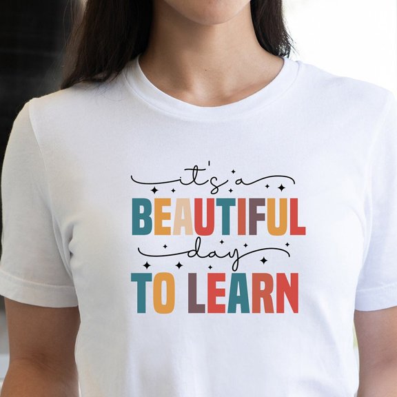 Beautiful Day For Learning Shirt Teacher Appreciation Back To School Tee WHITE Unisex S-5XL Hot Trending Shirt, Vintage Birthday Gift