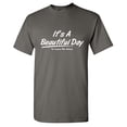 thumbnail image 1 of It's a Beautiful Day To Leave Me Alone Tshirt Novelty Humor Graphic Tees Introvert Mens Gift For Christmas Vacations Black Day Holiday Funny Sarcastic T Shirt, 1 of 5