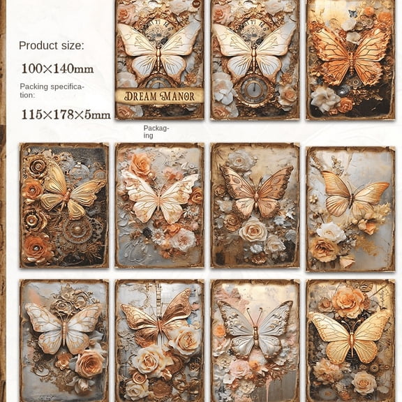 Beautiful Day Scrapbook Paper - Dreamland Manor Series, Vintage 3D Realistic Journaling Material (20 Sheets)