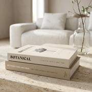 Beautiful Decorative Books Set of 2 for Your Coffee Table & Shelf | Aesthetic Modern Home Decoration Boxes for Your Bookshelf & Mantel Decor - Fake/Faux Books as Photo Storag or Keepsake Box