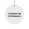 thumbnail image 1 of Beautiful Delaware Circle Ornament, I'd Rather Be in Delaware., for , Present from , for Delaware, 1 of 1