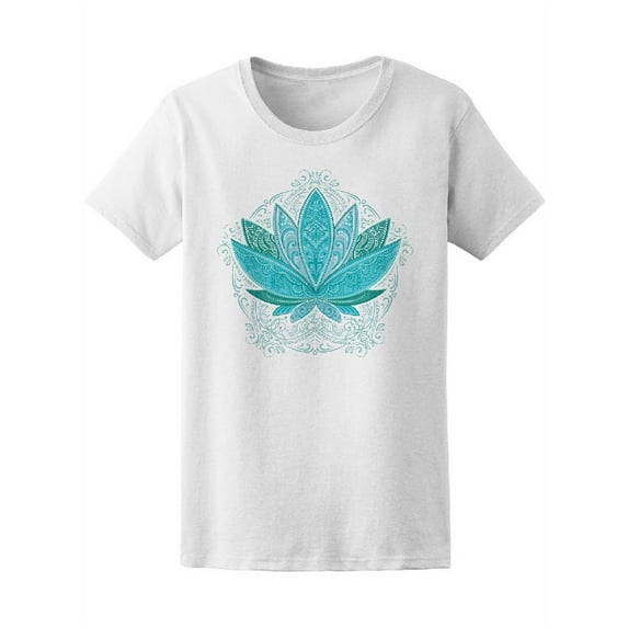 Beautiful Detailed Mandala Lotus Tee Women's -Image by Shutterstock