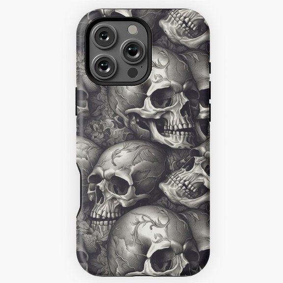 Beautiful Detailed Skeletons pattern Phone Case for iPhone 16 15 14 13 12 11 Pro Max M5905372