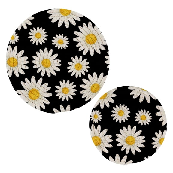 Beautiful Ditsy Floral Cotton Trivets Potholders Set of 2 Handmade Heat Resistant Non Slip Absorbent