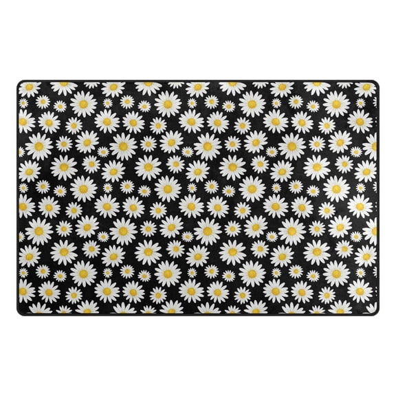 Beautiful Ditsy Floral Memory Foam Area Rug 31"x20" Non Slip, Absorbent, Fade Proof for Living Room, Bedroom, Office