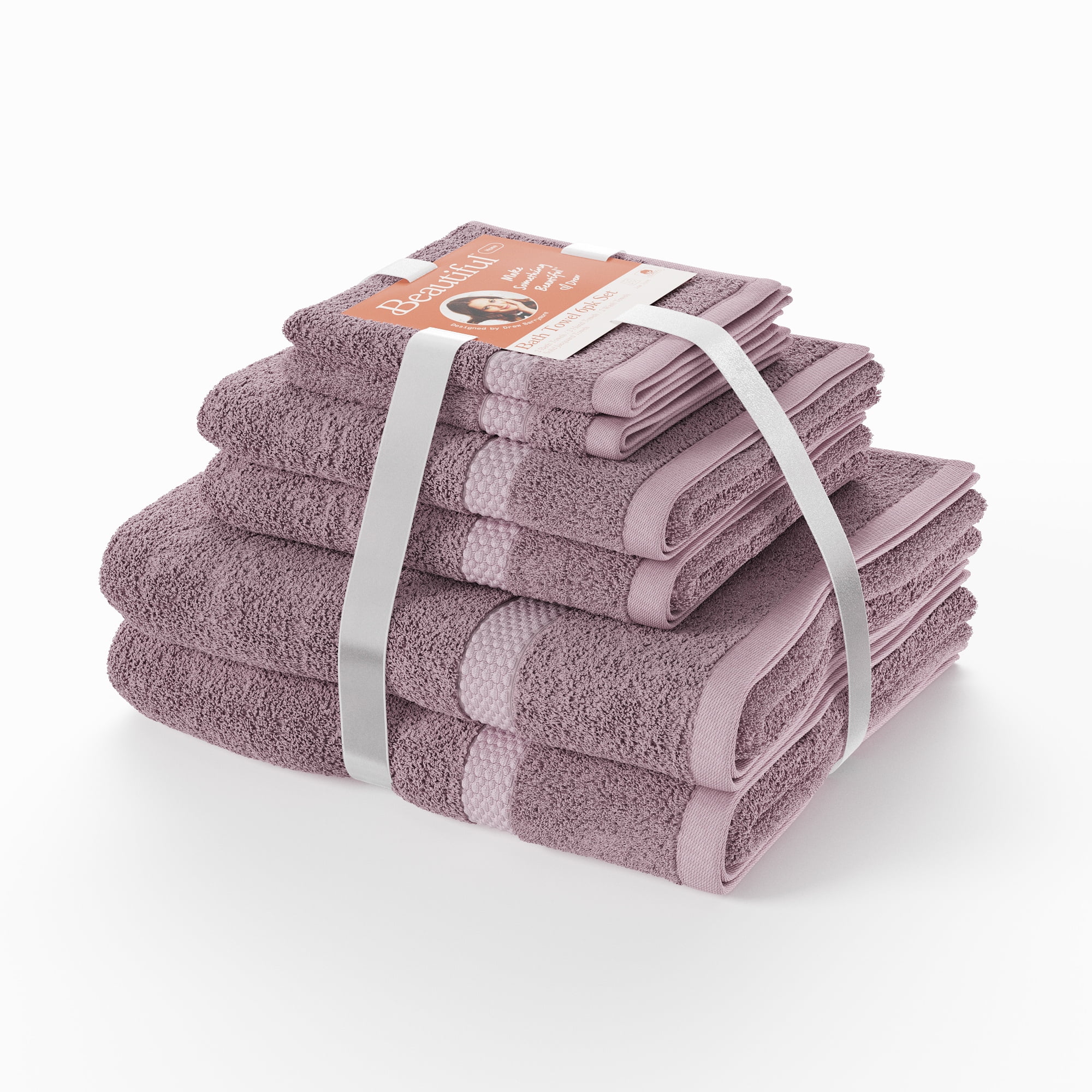 Beautiful Textured 6pk Towel Set, Contains 2 Bath, 2 Hand, 2 Beautiful Textured 6pk Towel Set, Contains 2 Bath, 2 Hand, 2