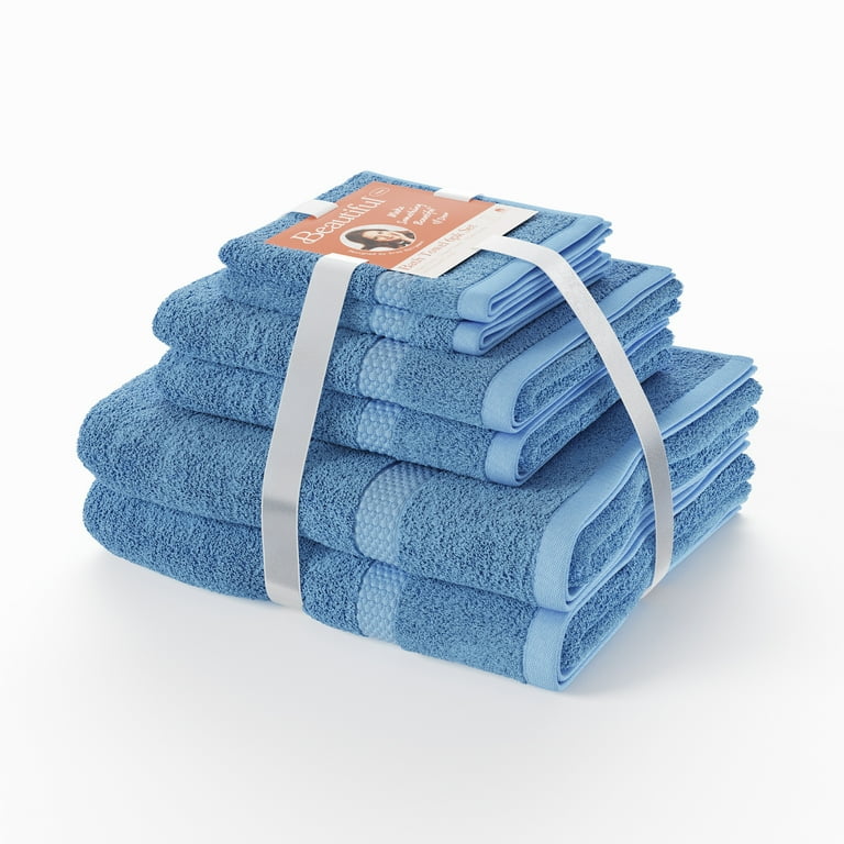 Beautiful Dobby 6pk Towel Set, Contains 2 Bath, 2 Hand, 2 Beautiful Dobby 6pk Towel Set, Contains 2 Bath, 2 Hand, 2