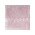 thumbnail interactive-video image 1 of Beautiful by Drew Barrymore Dobby Washcloth, Soft 100% Cotton, Rose Pink, 1 of 7
