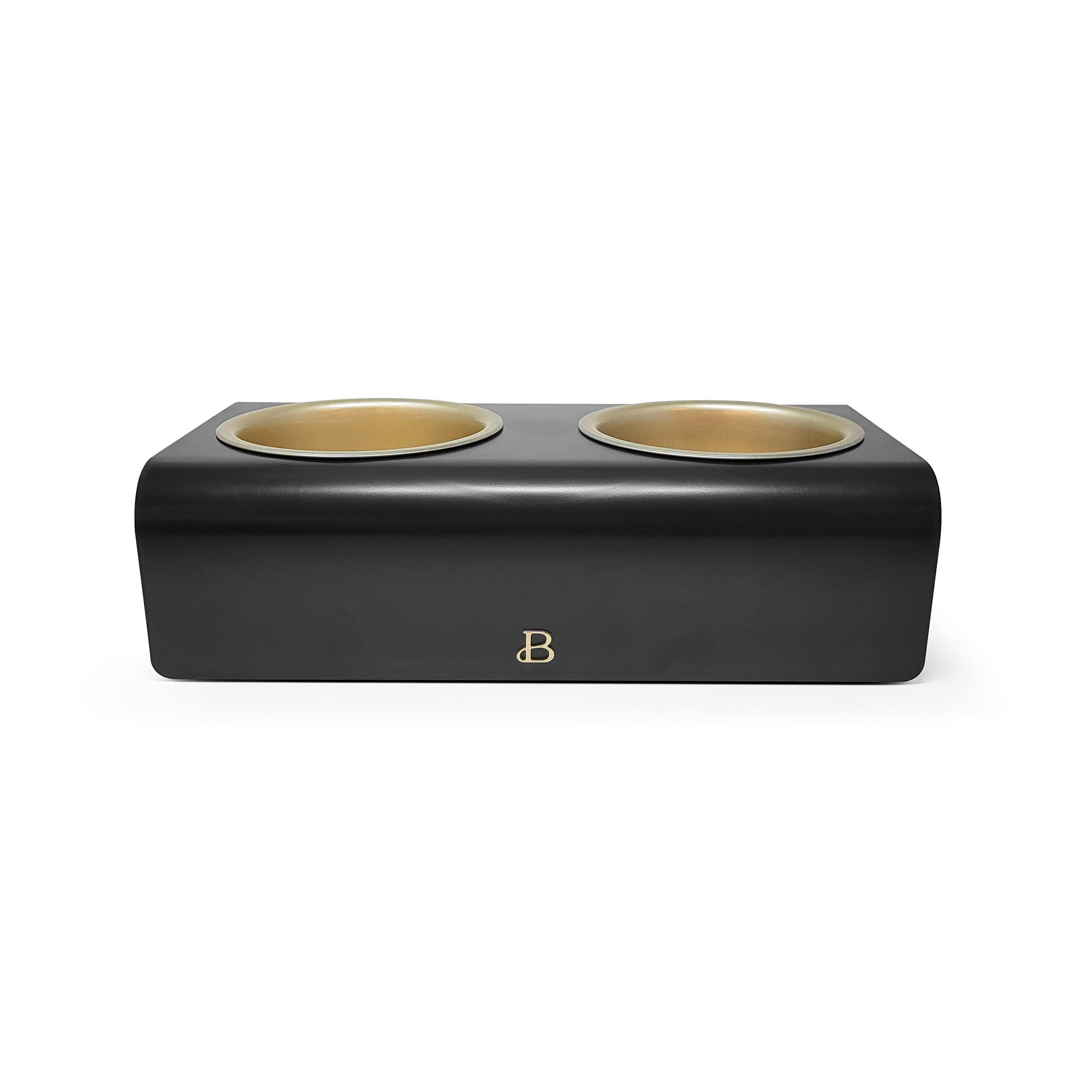 Beautiful Double Elevated Stainless Steel Pet Bowl, 3-Cup, Black by Drew Barrymore - Walmart.com