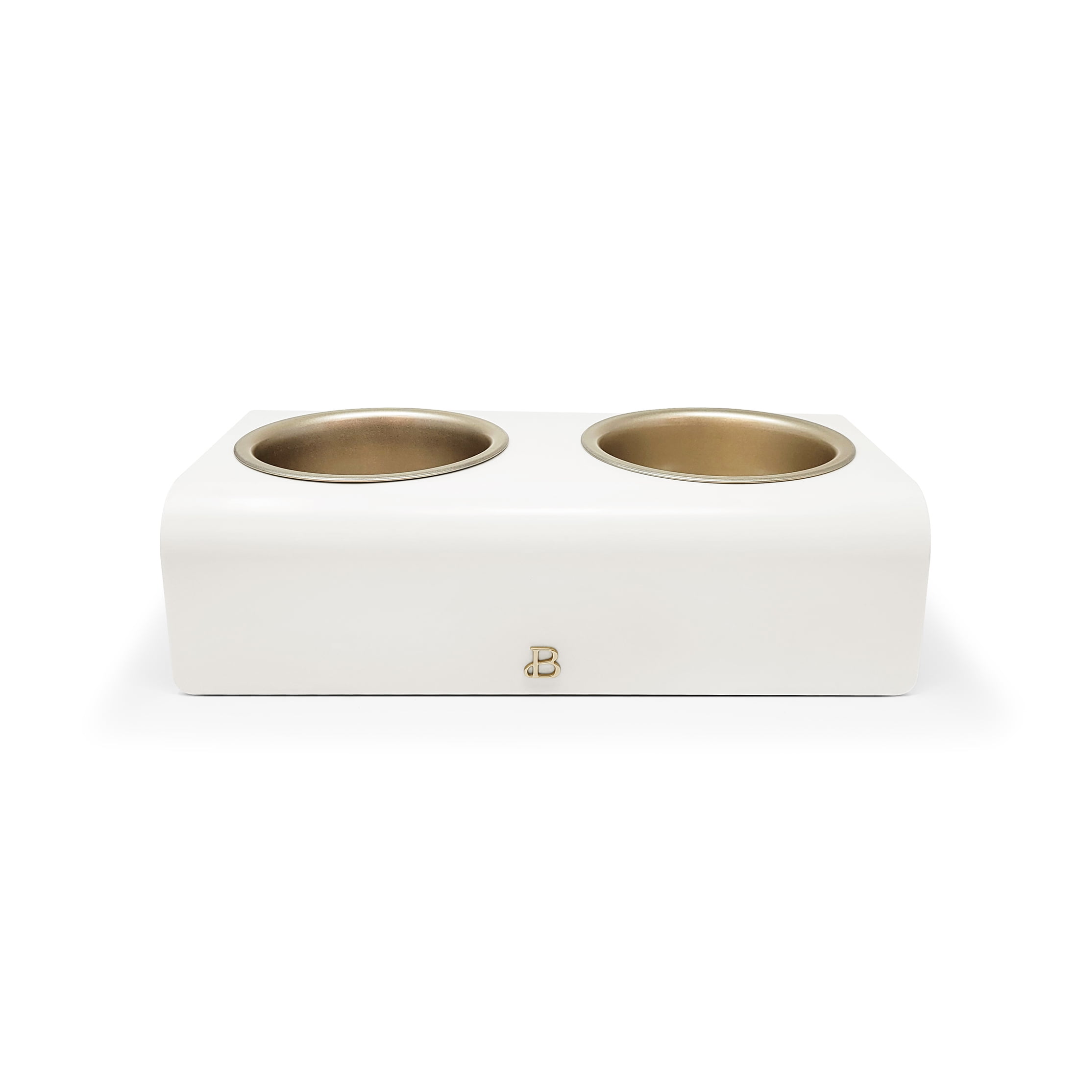 Beautiful Double Elevated Stainless Steel Pet Bowl, 3-Cup, White by Drew Barrymore - Walmart.com