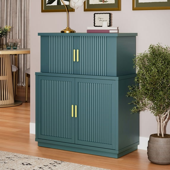 Beautiful Drew Bar Cabinet by Drew Barrymore, Thyme Green Finish