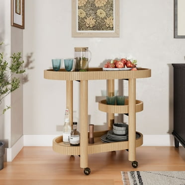 Beautiful Drew Bar Cart by Drew Barrymore, Warm Honey