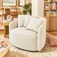 thumbnail image 1 of Beautiful Drew Accent Chair by Drew Barrymore, Cream Boucle, 1 of 13