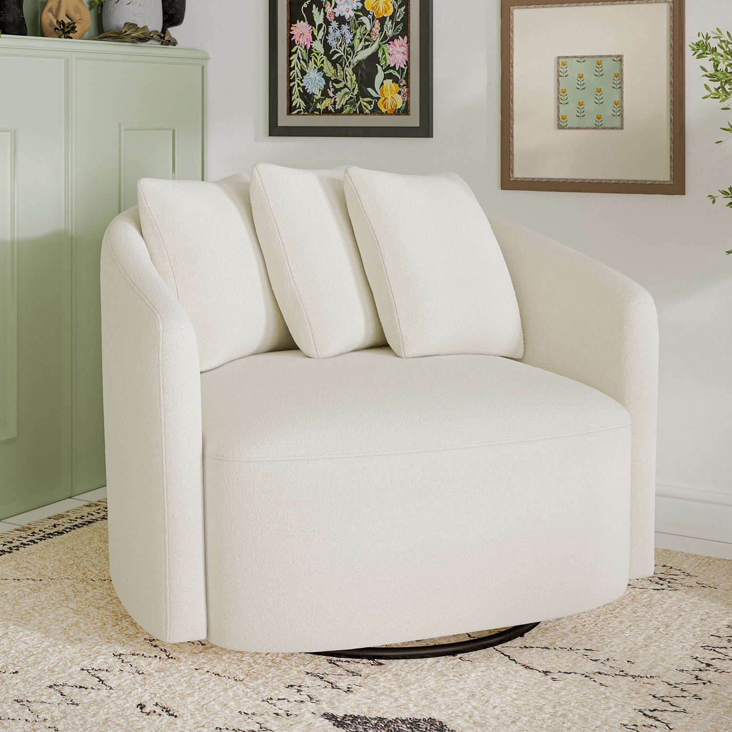 Beautiful Drew Chair by Drew Barrymore, Cream