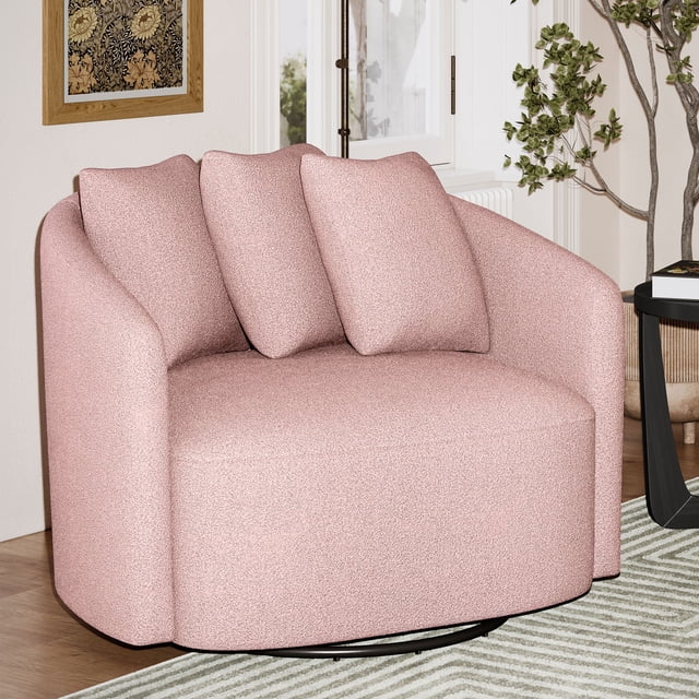 Beautiful Drew Chair by Drew Barrymore, Pink Blush Boucle - Walmart.com