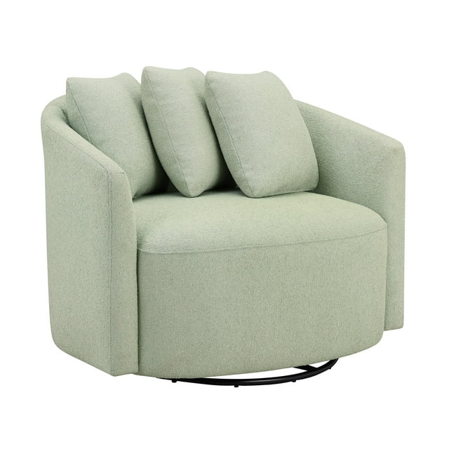 Beautiful Drew Oversized Boucle Swivel Accent Chair by Drew Barrymore