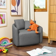 Beautiful Drew Kids Accent Chair by Drew Barrymore, Charcoal Bouclé Fabric
