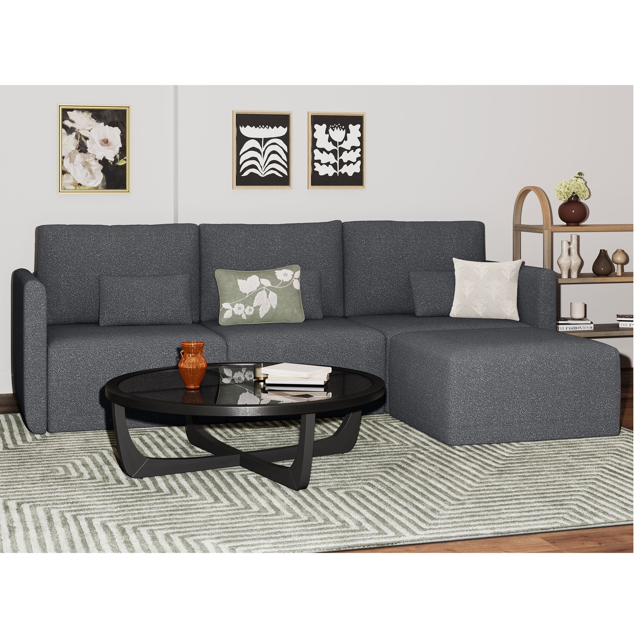 Beautiful Drew Modular Sectional Sofa with Ottoman by Drew Barrymore ...