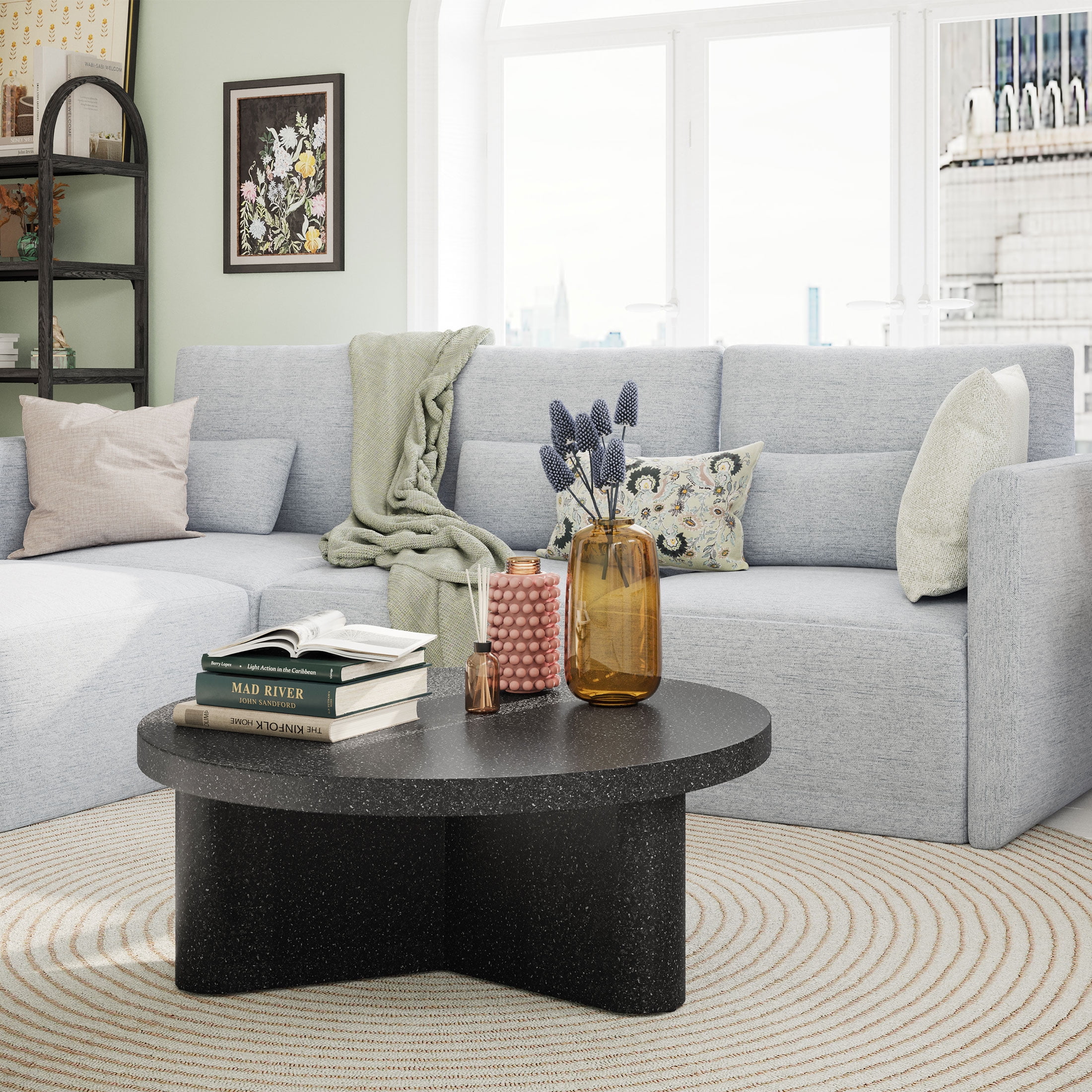 Beautiful Drew Modular Sectional Sofa with Ottoman