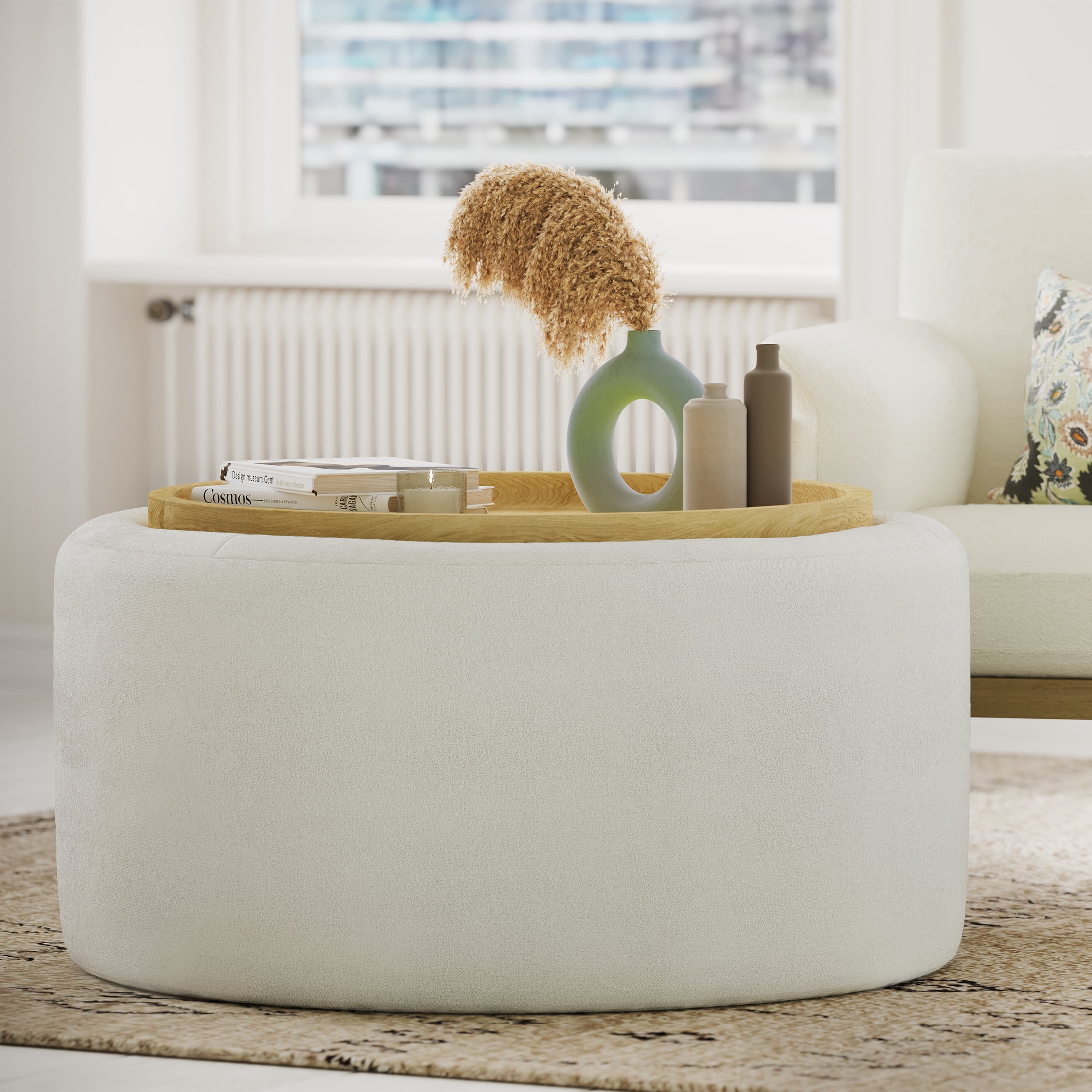 Beautiful Drew Stowaway Coffee Table with Storage by Drew Barrymore, Cream - Walmart.com