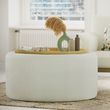 Beautiful Mod Round Coffee Table by Drew Barrymore, Warm Honey Finish ...