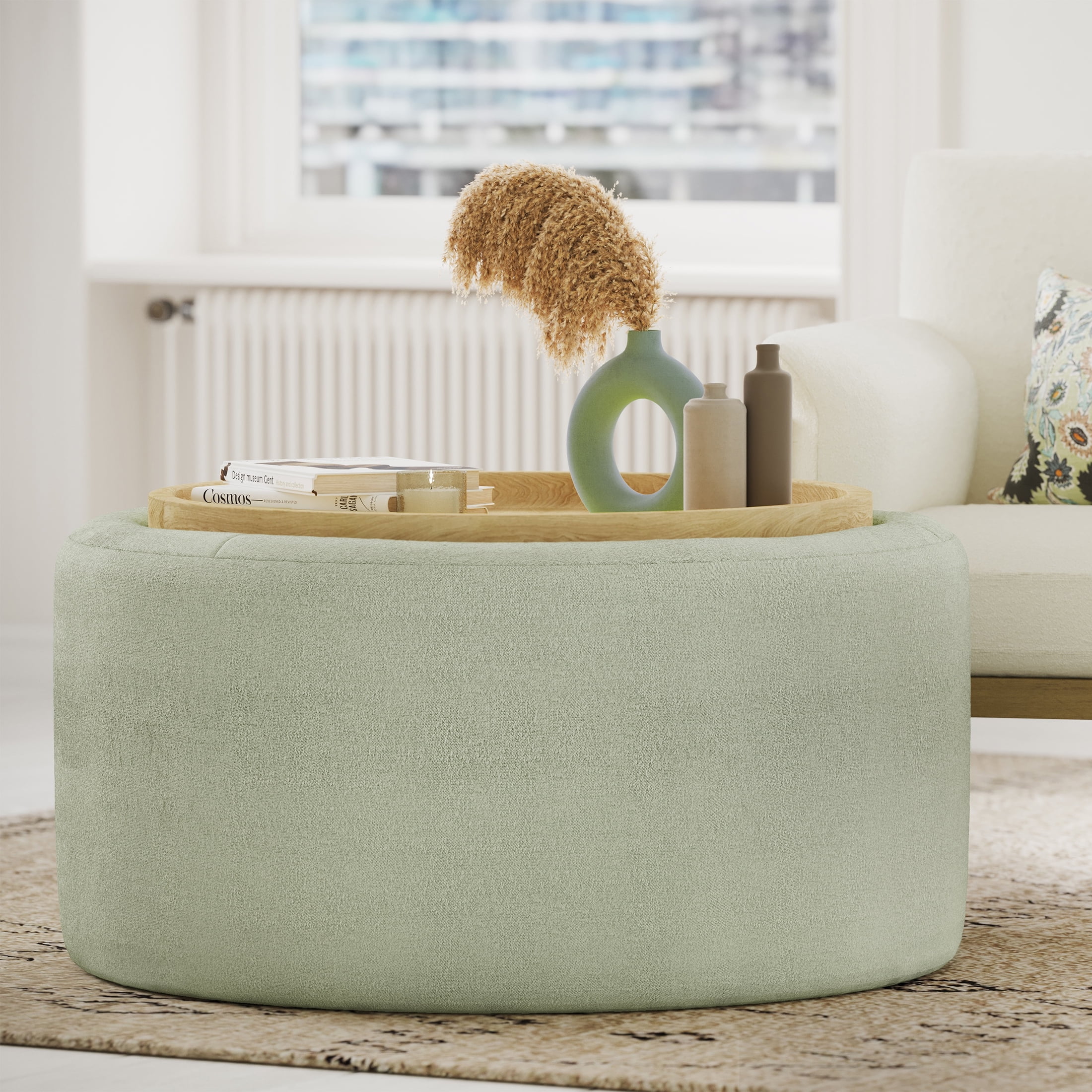Beautiful Drew Stowaway Coffee Table with Storage by Drew Barrymore, Sage - Walmart.com