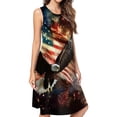 thumbnail image 1 of Beautiful Eagle And Usa Flag Spring Summer Dresses For Women Fashion Dress Casual Sleeveless Loose Sundress With Pockets, 1 of 4