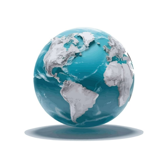 Beautiful Earth Globe Space Planets Space Wall Art Sticker Designs Vinyl Stickers For Home House Walls Rooms Windows Bedroom Decoration Size (12x12 inch)