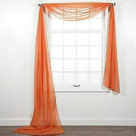 Beautiful Elegance Fully Stitched Window Sheer Voile Scarf Curtain