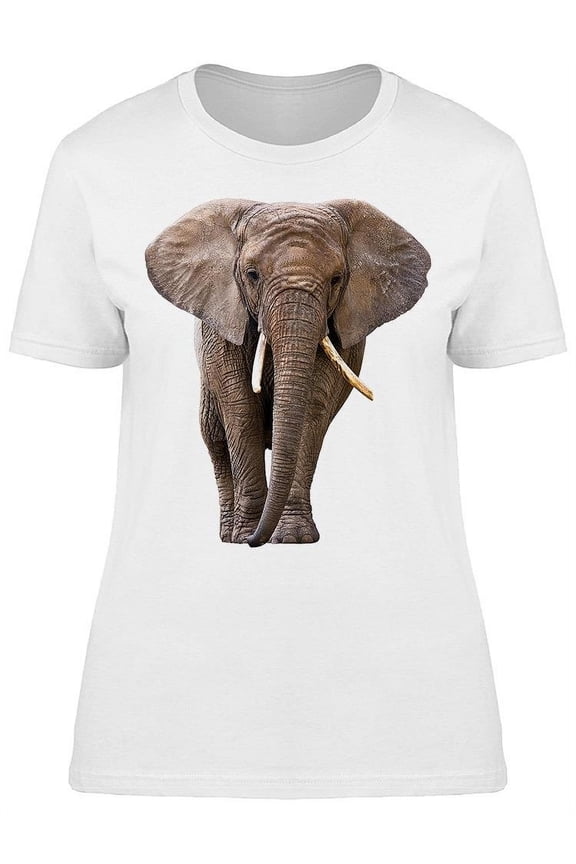 Beautiful Elephant Frontview T-Shirt Women -Image by Shutterstock, Female Large