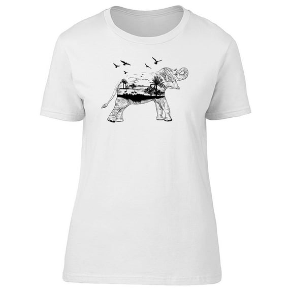 Beautiful Elephant Landscape T-Shirt Men -Image by Shutterstock, Male 4X-Large
