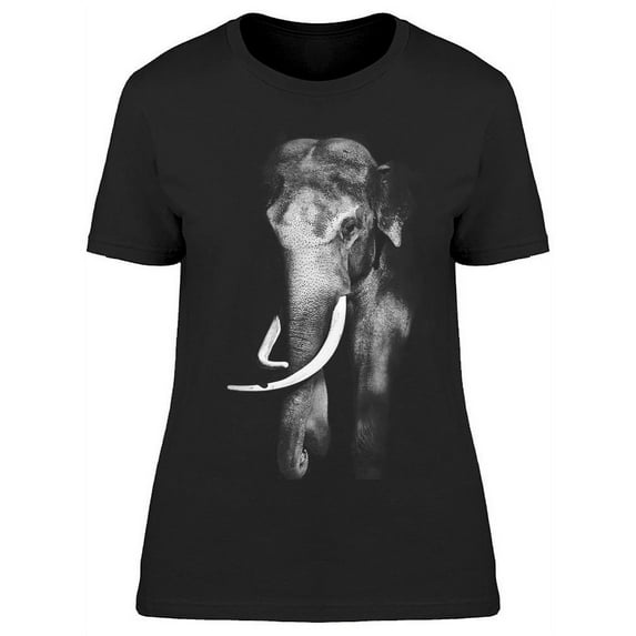 Beautiful Elephant Portrait T-Shirt Women -Image by Shutterstock, Female Small