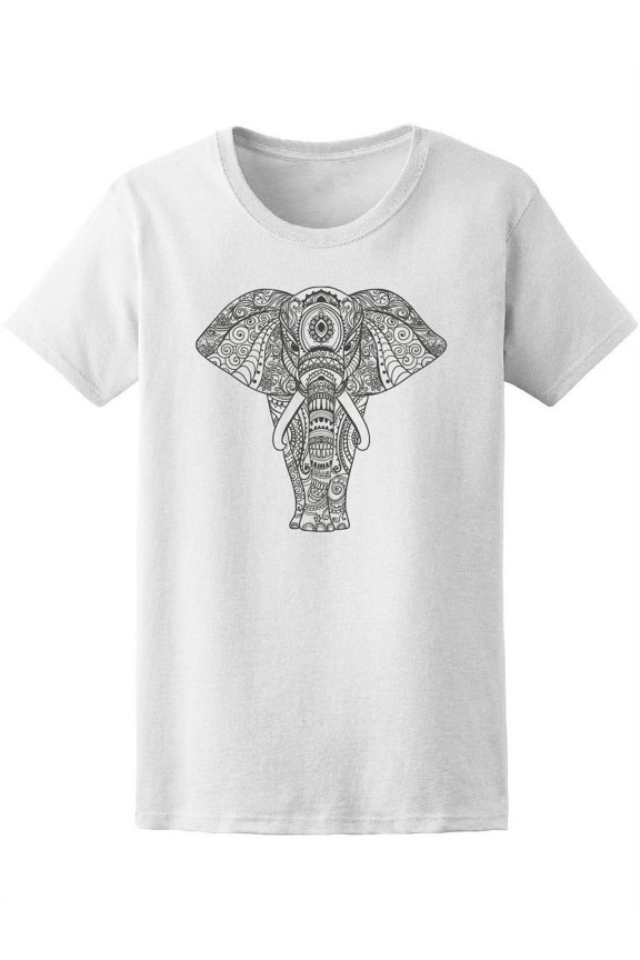 Beautiful Elephant Zendoodle Tee Women's -Image by Shutterstock