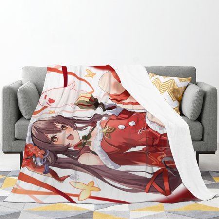 Beautiful Elf Girls, Lewd Waifu Anime Flannel Fleece Blanket Naked Waifu Plush Throw Fuzzy Super Soft Microfiber Flannel Blankets for Couch, Bed, Sofa Warm and Cozy for All Seasons 50*40
