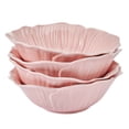 thumbnail image 1 of Beautiful by Drew Barrymore Embossed Flower Stoneware 31.5 fl oz Pasta Bowl Set, 4 Piece Pink, 1 of 8