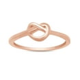thumbnail image 1 of Beautiful Engagement Wedding Knot Ring 14K Rose Gold Plated 925 Sterling Silver Ring Size 10, 1 of 7