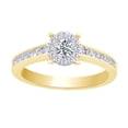 thumbnail image 1 of AFFY Beautiful Engagement Wedding Ring In 14k Yellow Gold With Round Cut White Natural Diamond (0.7 cttw) With Ring Size 6, 1 of 1