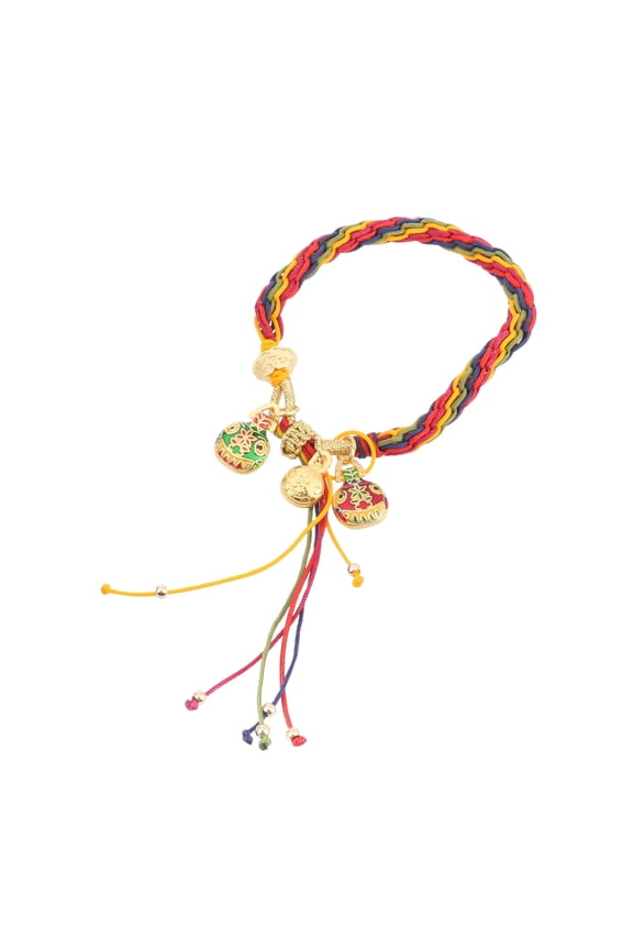 Beautiful Ethnic Style Bracelet Delicate Wrist String with Gold Animal Charm