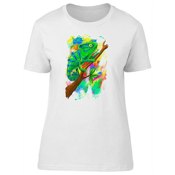 Beautiful Exotic Chameleon T-Shirt Women -Image by Shutterstock, Female XX-Large