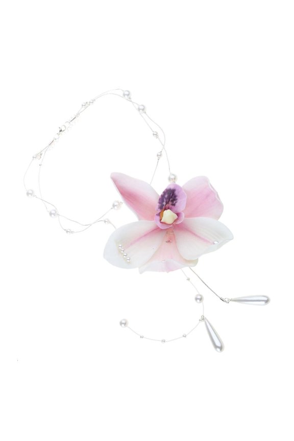 Beautiful Fabric Flower Collar Necklace Stylish Choker Chain Gift for Birthday